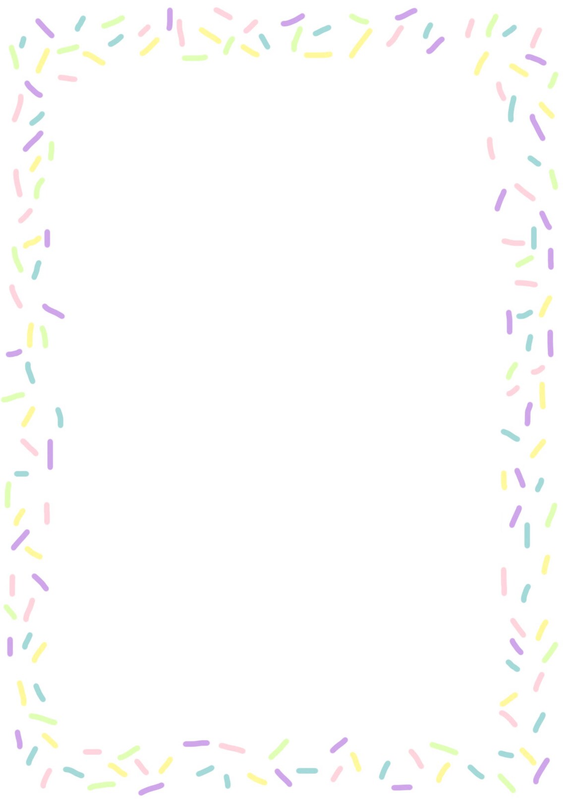 Printable Sprinkles Border Paper Craft Supplies Invitation | Etsy