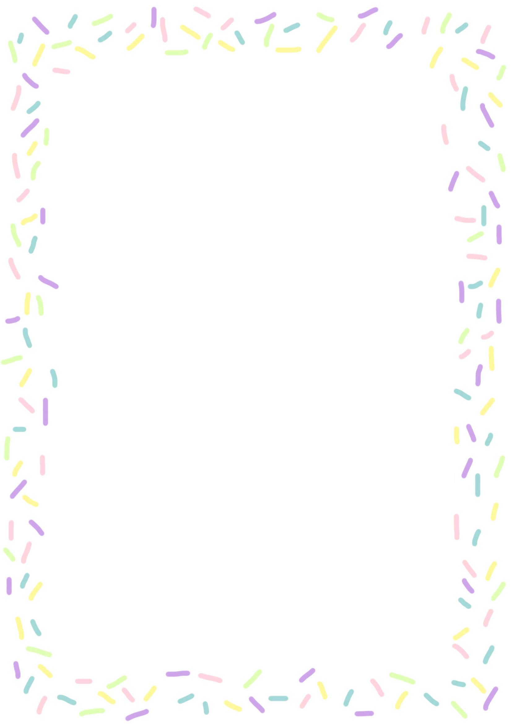Printable Sprinkles Border Paper Craft Supplies Invitation | Etsy