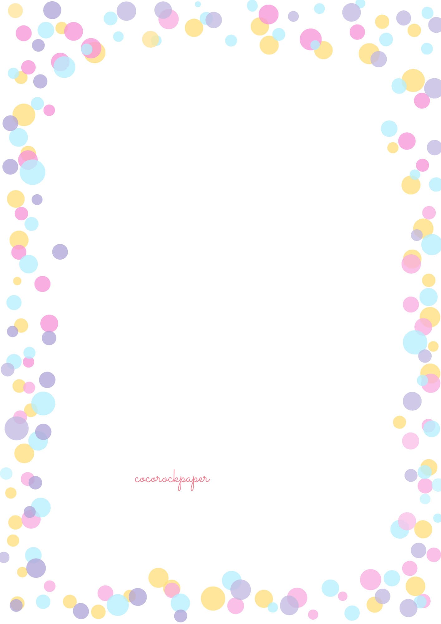 Printable Confetti Border 9 Pages Paper Craft Supplies Digital Download