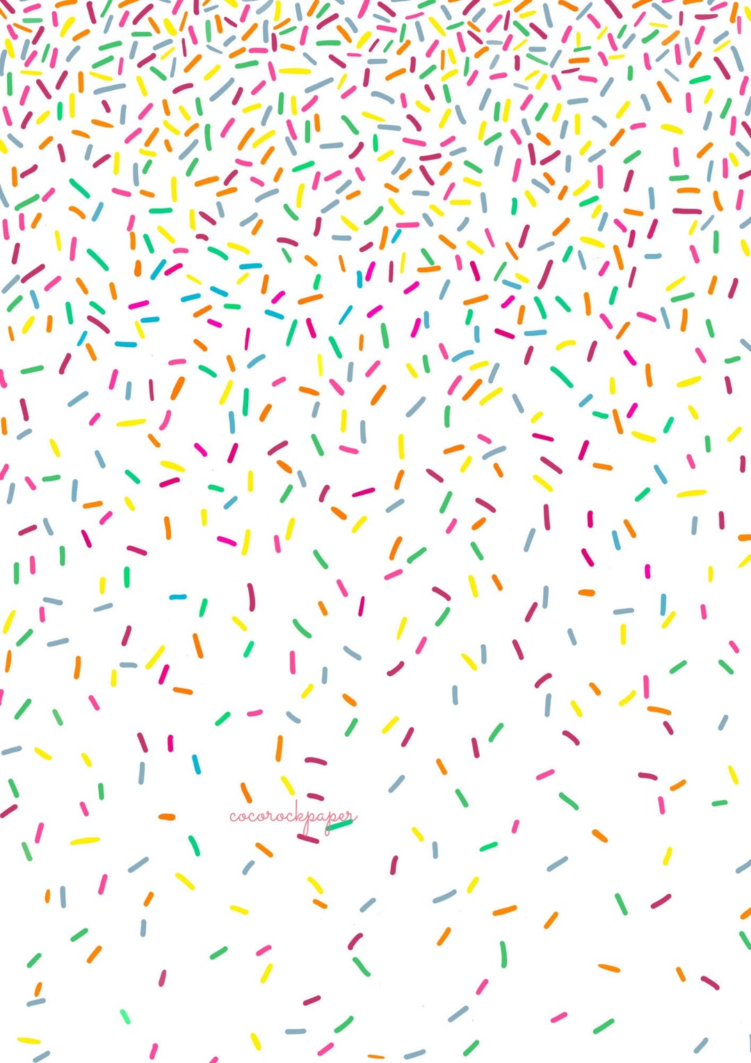 Printable Sprinkles Border 7 Pages Paper Craft Supplies Invitation