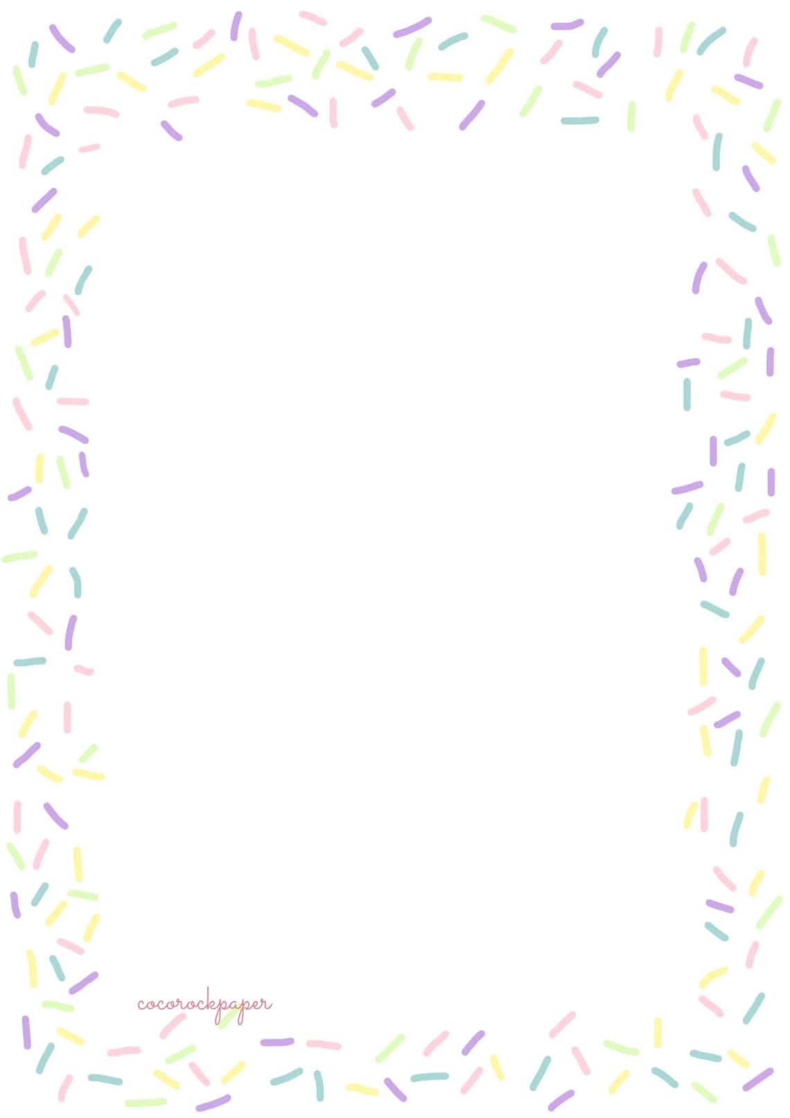 Printable Sprinkles Border Paper Craft Supplies Invitation - Etsy