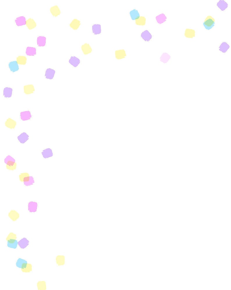 Printable Confetti Border Paper Craft Supplies Digital Etsy