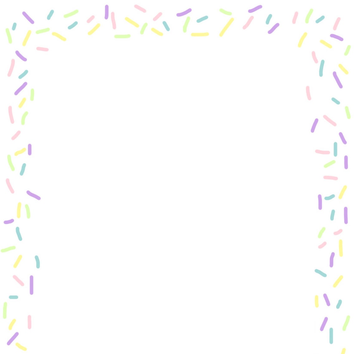 Printable Sprinkles Border Paper Craft Supplies Invitation | Etsy
