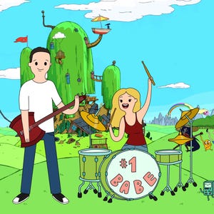 FREE PRINT & SHIPPING - Adventure Time Custom Portrait - Cartoon Family Portrait - Anniversary gift - Custom personalized portrait