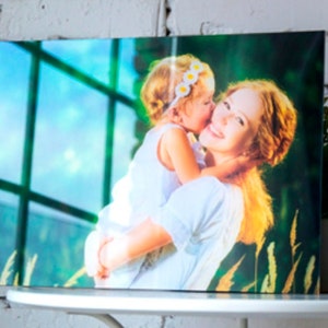 Personalised Acrylic Photo. Art Glass Acrylic Plaque. Custom Photo Wall Decor. Unusual Gift