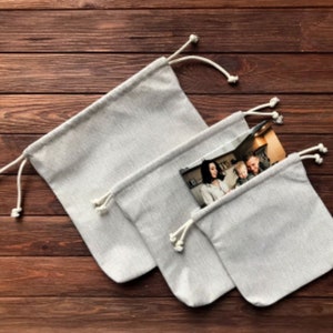 Aufbewahrungstasche aus Stoff für Hochzeitsfotoalbum. Fotoalbum-Buch-Öko-Tasche. Leinenumschlag