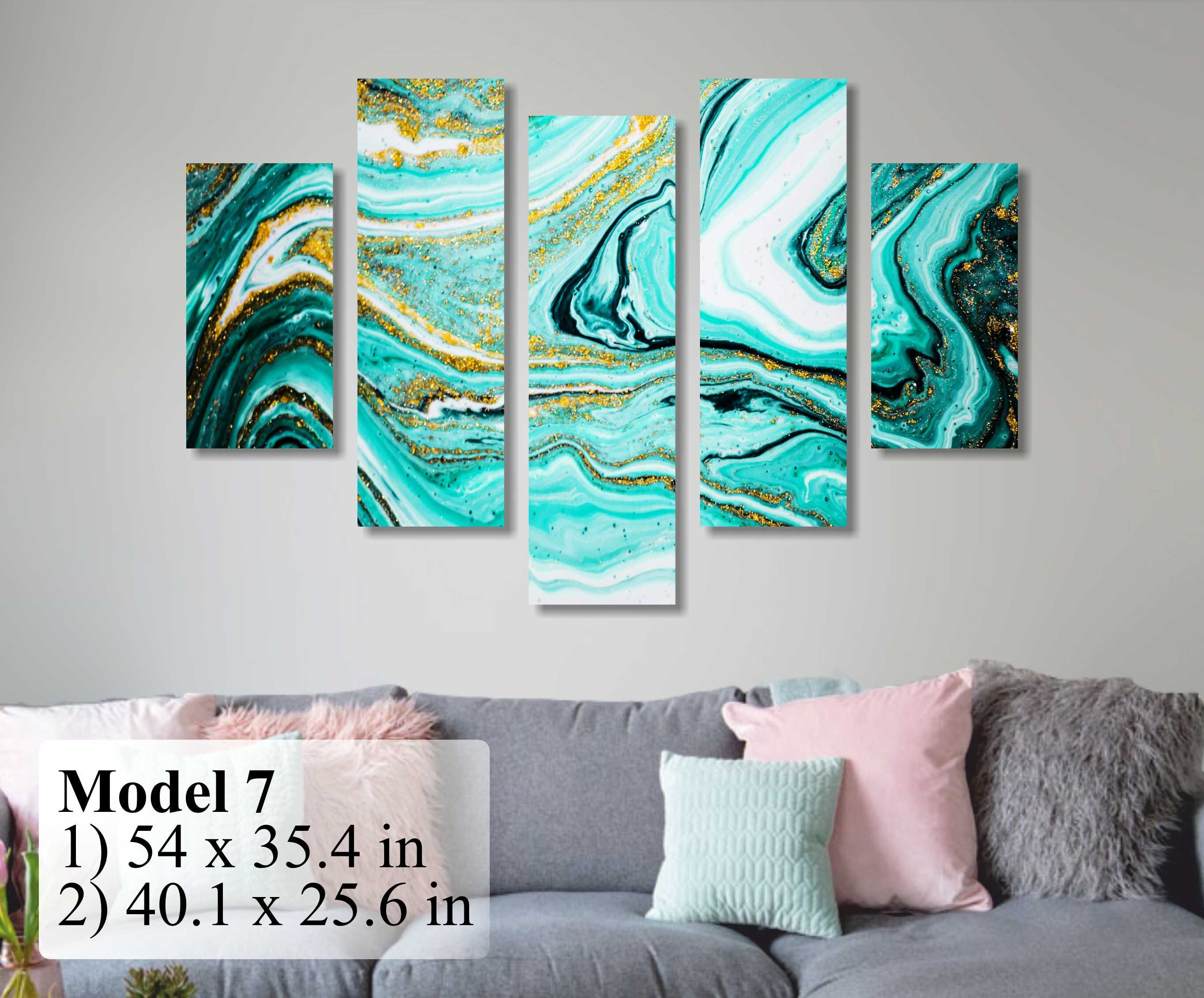 Magic Agate. Marbleized Effect. Multi Panel Wall Art Decor - Etsy