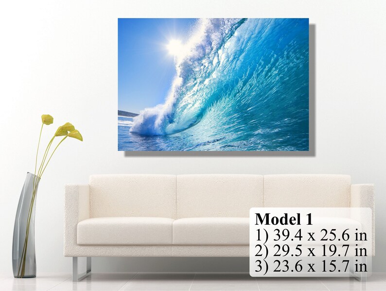 Ocean Surfing Wave. Multi Panel Wall Art Decor Canvas Print. - Etsy
