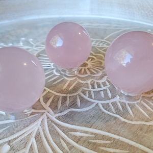 Mini Rose Quartz Crystal Sphere, Rose Quartz Sphere, Pink Crystal Sphere, Small Rose Quartz Decor