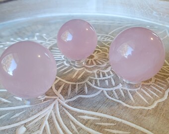 Mini Rose Quartz Crystal Sphere, Rose Quartz Sphere, Pink Crystal Sphere, Small Rose Quartz Decor