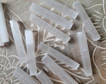 Selenite Sticks, 2 1/2 inch Small Satin Spar Sticks, Selenite Crystals