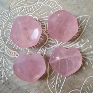 Rose Quartz Crystal Trinket Bowl, Rose Quartz Heart Bowl, Rose Quartz Hexagon Bowl, Rose Quartz Ring Holder, Rose Quartz Decor