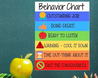 Behavior Color Chart Etsy
