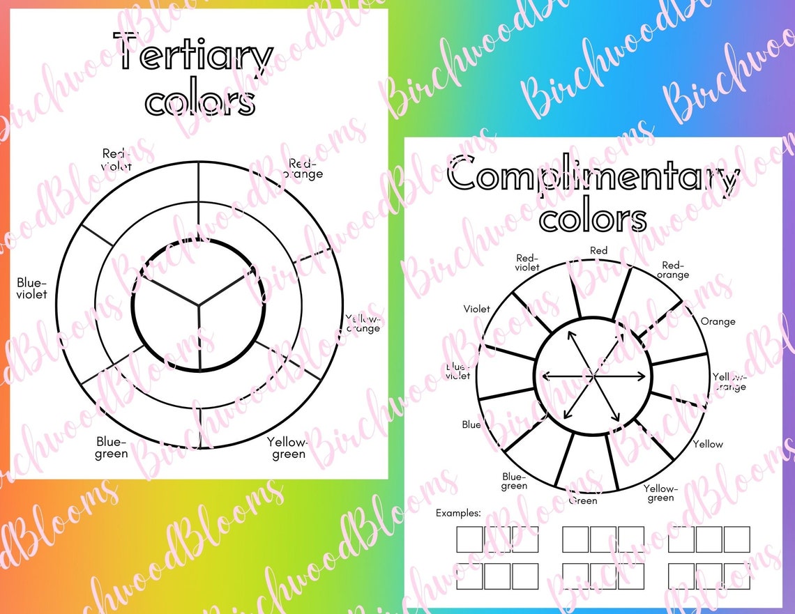Color Theory/color Wheel Student Workbook Digital Printable | Etsy
