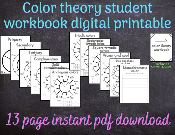 Color Theory/color Wheel Student Workbook Digital Printable | Etsy