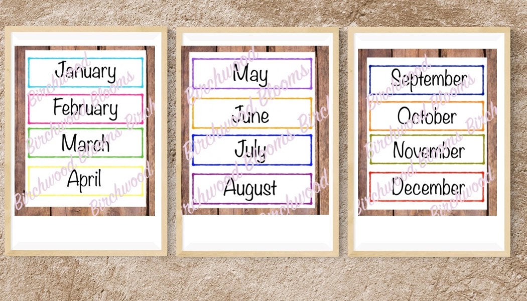 Printable calendar label bundle pack for classroom or | Etsy