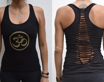 Yoga Tank top; OM, Flower of Life