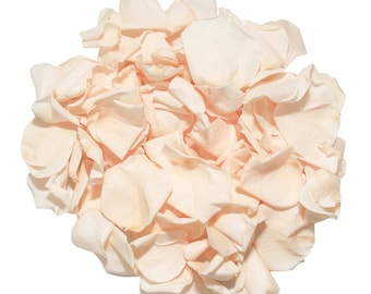 Peach rose petals for wedding confetti / decoration. Peach preserved rose petals, biodegradable