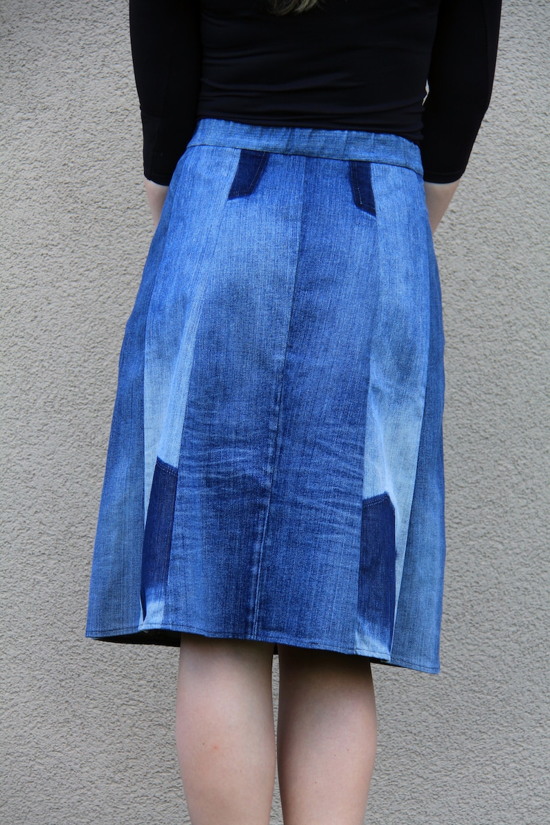 Blue Denim Skirt A Line Skirt Jeans Skirt Casual Fit Etsy