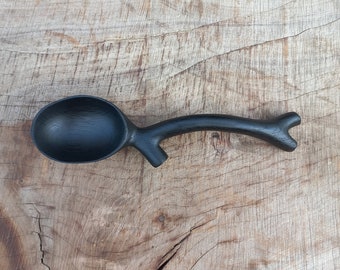 Hand Carved Bog Oak Scoop - Coffee Scoop - Wooden Spoon - Measuring Spoon - Serving Ladle