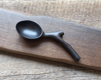 Hand Carved Bog Oak Scoop - Coffee Scoop - Wooden Spoon - Measuring Spoon - Serving Ladle