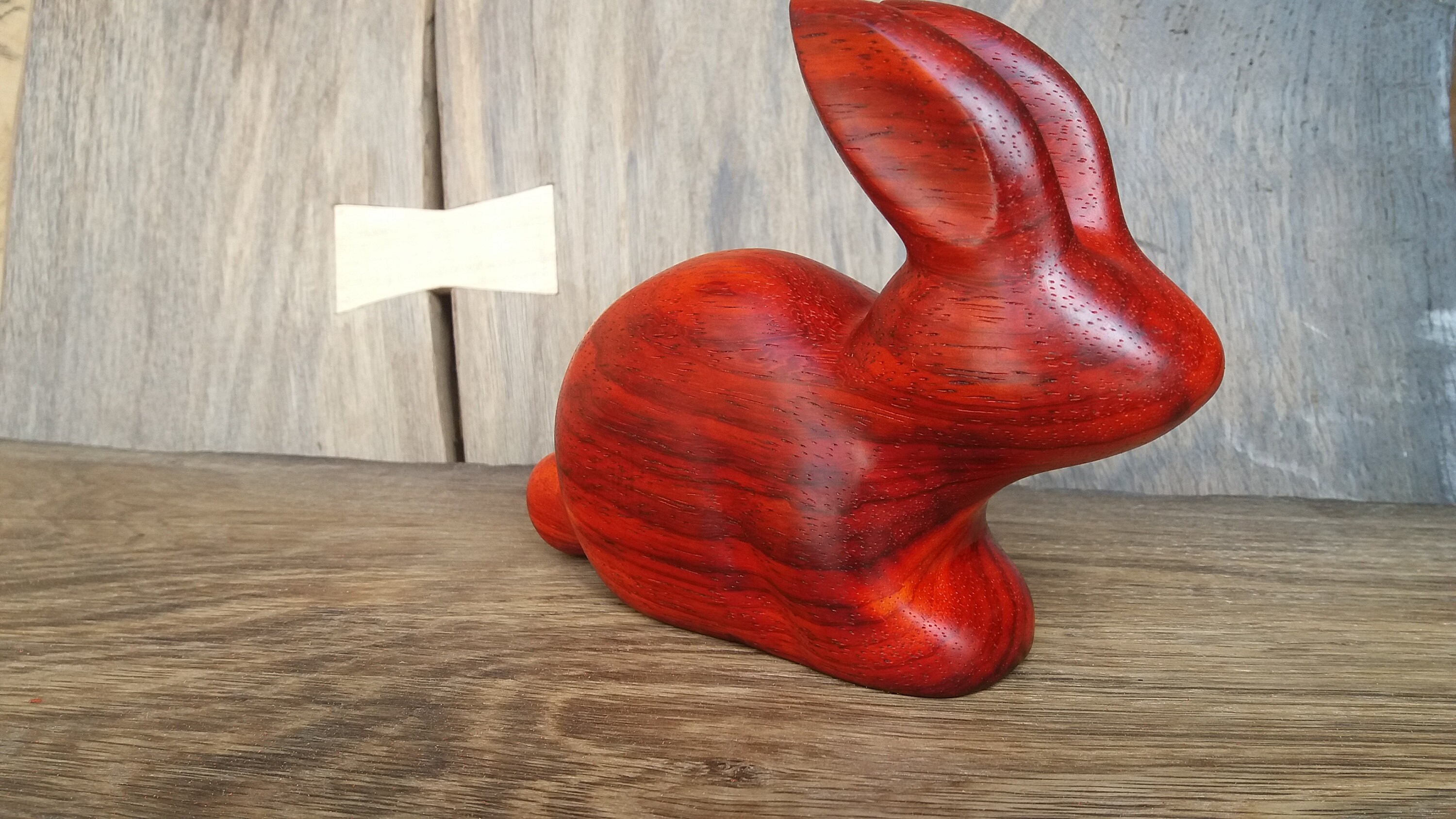 Hand Carved Figurine The Rabbit Little Wooden | Etsy