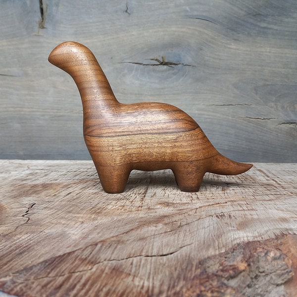 Hand Carved Figurine "The Dino", Little Wooden Animal Statue, Whimsical Creatures Figurine, Imperfect Carvings