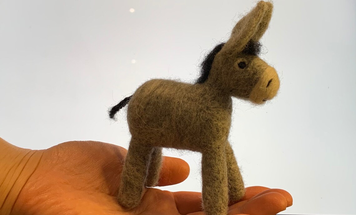 Needle Felted donkey animal Felt donkey Felted realistic Etsy