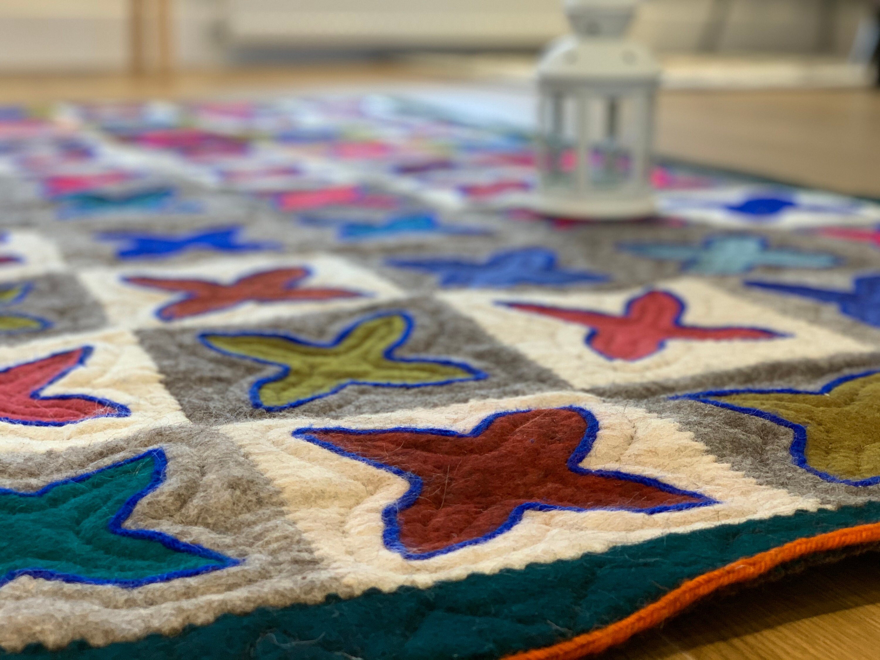 Kyrgyz kazakh shyrdak Felt rug natural Shyrdak Wool Handmade Etsy