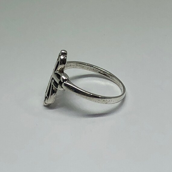 Silver Gothic Ring, Ring Size 2 - image 6