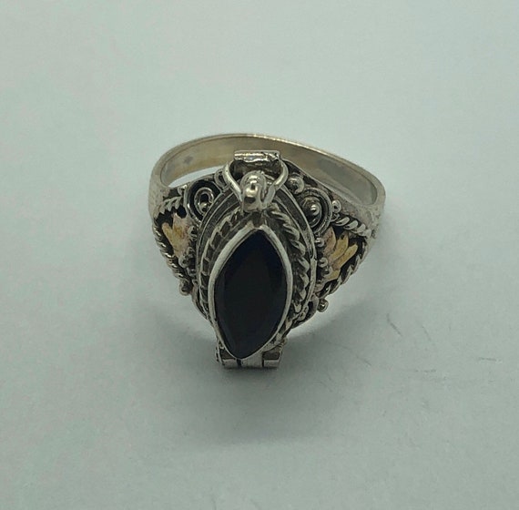 Poison Ring, Silver Garnet Poison Ring, Ring Size… - image 8
