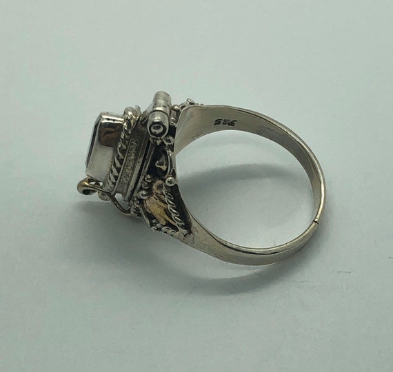 Poison Ring, Silver Garnet Poison Ring, Ring Size… - image 7