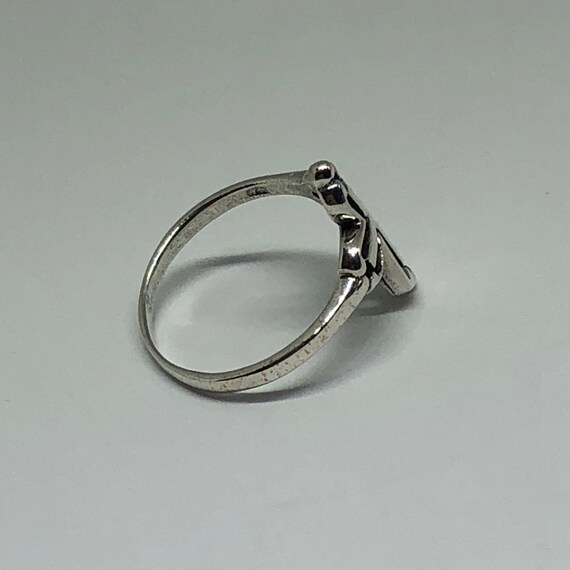 Silver Gothic Ring, Ring Size 2 - image 5