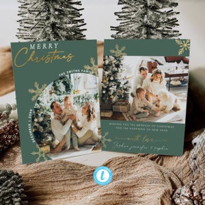Photo Christmas Card, Boho Holiday Card, Christmas Card, Minimalist Christmas Card, Christmas Photo Card, Family Card, Merry Christmas