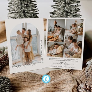 Photo Christmas Card, Boho Holiday Card, Christmas Card, Minimalist Christmas Card, Christmas Photo Card, Family Card, Merry Christmas