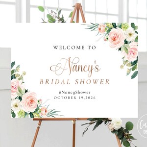 Custom design, Ethereal Blush welcome Sign, Bridal shower welcome Sign, Blush pink bridal shower Sign, Bridal brunch sign, EB1