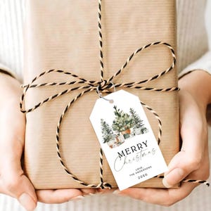 Editable Christmas Gift Tags, Holiday Favor Tags, Holiday Tags, Christmas Tree Favor tags, Christmas Decorations, Bridal Shower Tag, CTR