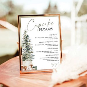Tabliczka menu na babeczki, szablon tabliczki na babeczki weselne na Boże Narodzenie, tabliczka deseru weselnego, tabliczka baru z babeczkami, tabliczka na babeczki choinkowe, dekoracja, CTR