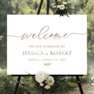 Custom design, Minimalist wedding welcome Sign, welcome to our wedding Sign, Modern Wedding rehearsal Sign, wedding welcome sign