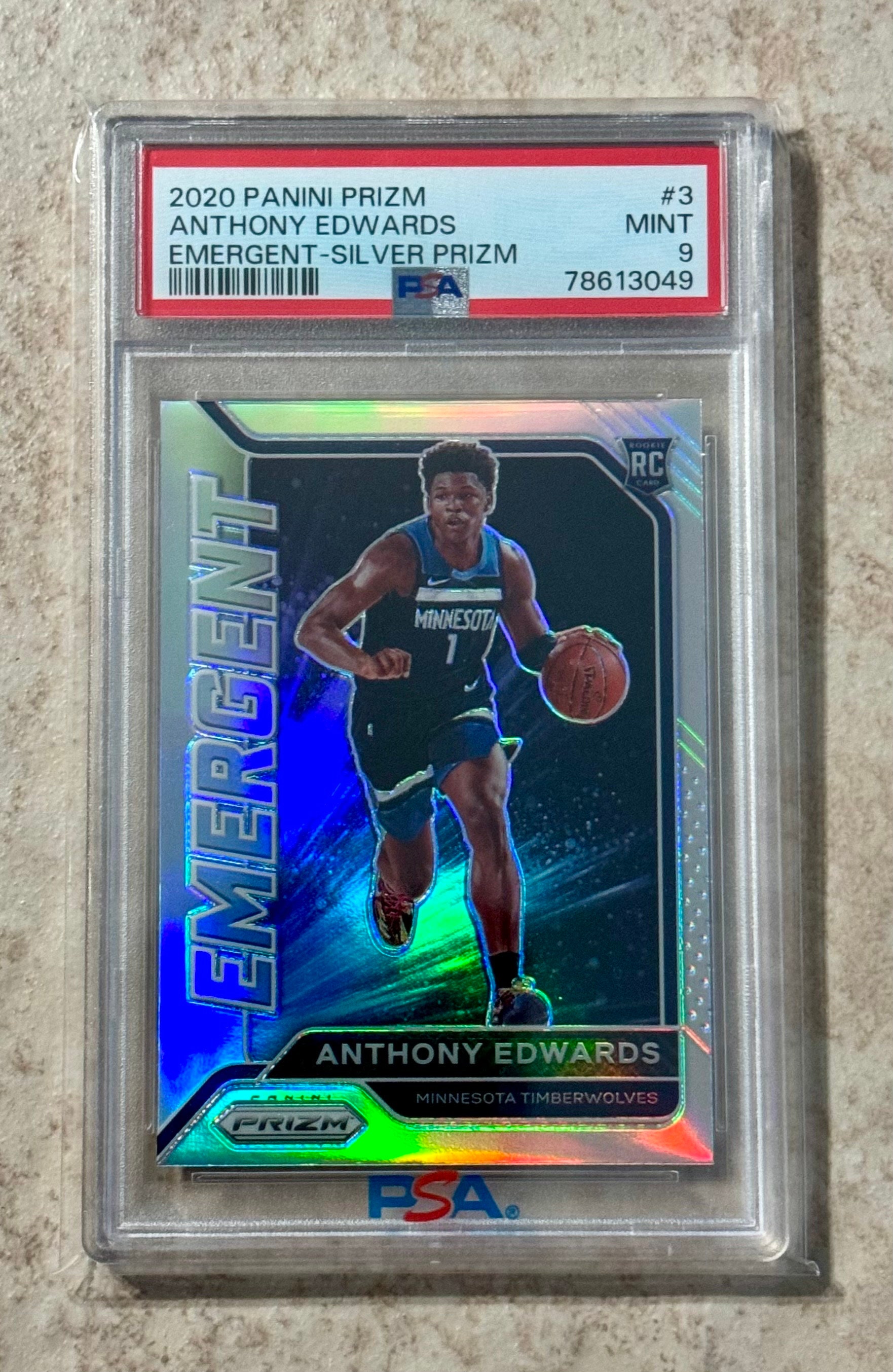 ANTHONY EDWARDS #SILVER PRIZM RC
