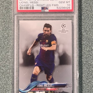 2017 Topps Chrome UEFA UCL Lionel Messi Right Leg #1 PSA 10 Gem Mint