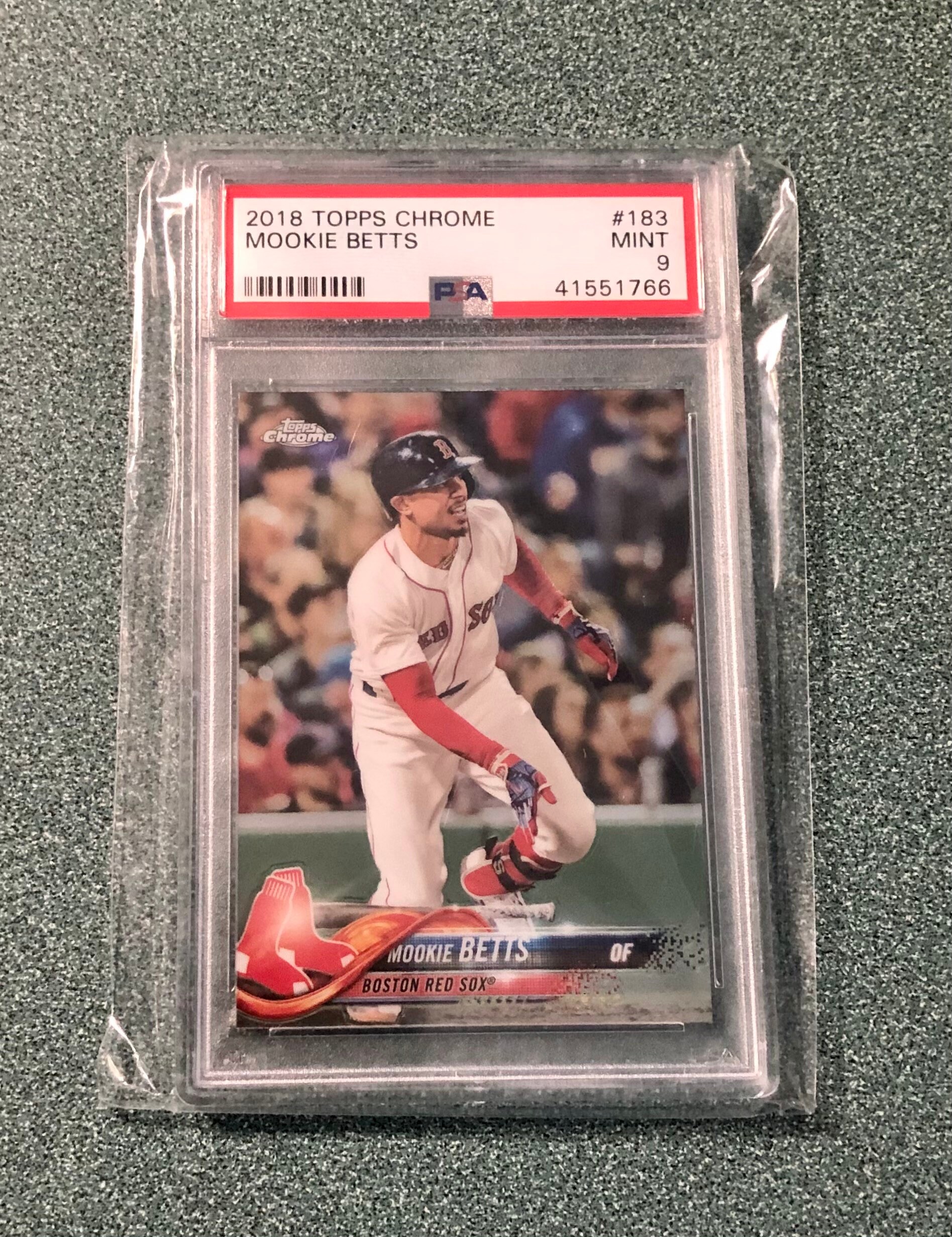 2018 Topps Chrome Mookie Betts Red Sox Dodgers PSA 9 Mint