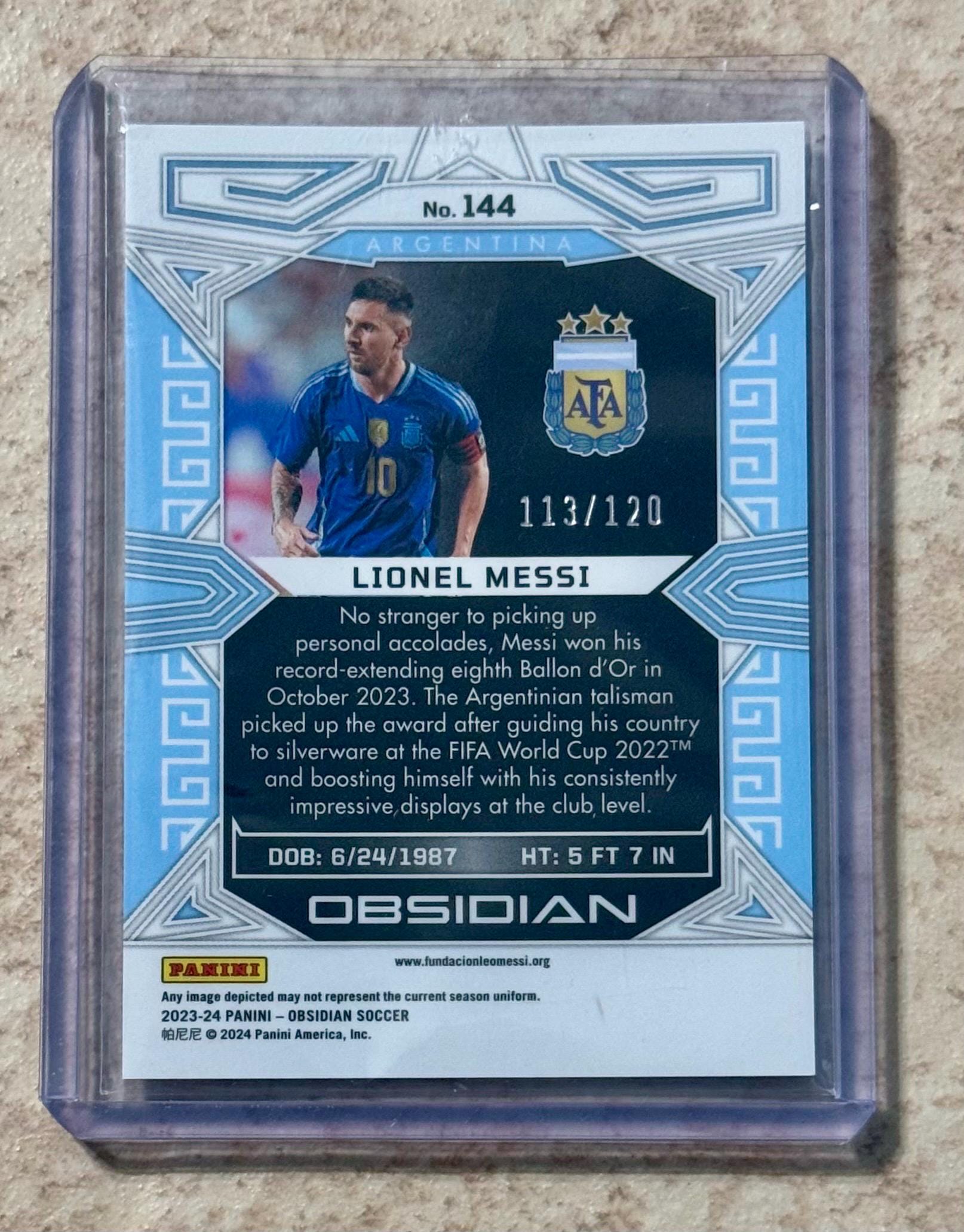 OBSIDIAN LIONEL MESSI ユニフォームカード OBSIDIAN LIONEL MESSI ユニフォームカード