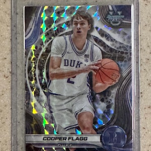 2024-25 Bowman Best Mavericks Cooper Flagg RC #16 SP Silver Geometric Rookie Card RC Duke Blue Devils Dallas Mavericks #1 Overall
