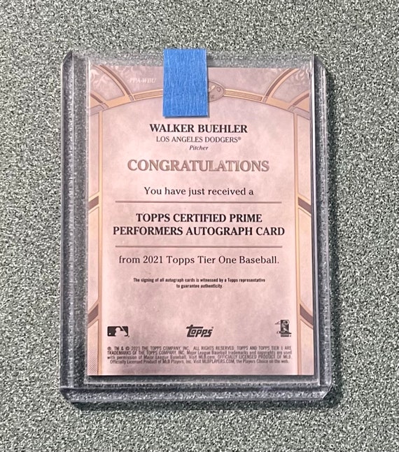 2021 Topps Tier One Prime Performers Walker Buehler /300 Auto