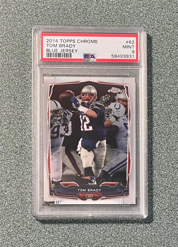 2014 Topps Chrome 62 Tom Brady New England Patriots Blue Jersey