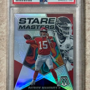 Mosaïque 2022 Patrick Mahomes II Stare Masters Argent Prizm PSA 10 gemmes Mint Kansas City Chiefs
