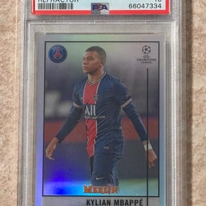2020 Topps Merlin Chrom Uefa 100 Kylian Mbappe Refraktor PSA 10 Gem Mint