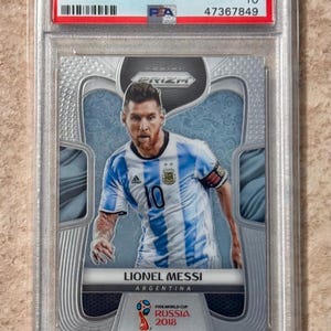 2018 Panini Prizm Fußball WM #1 Lionel Messi Argentinien PSA 10 Gem Mint