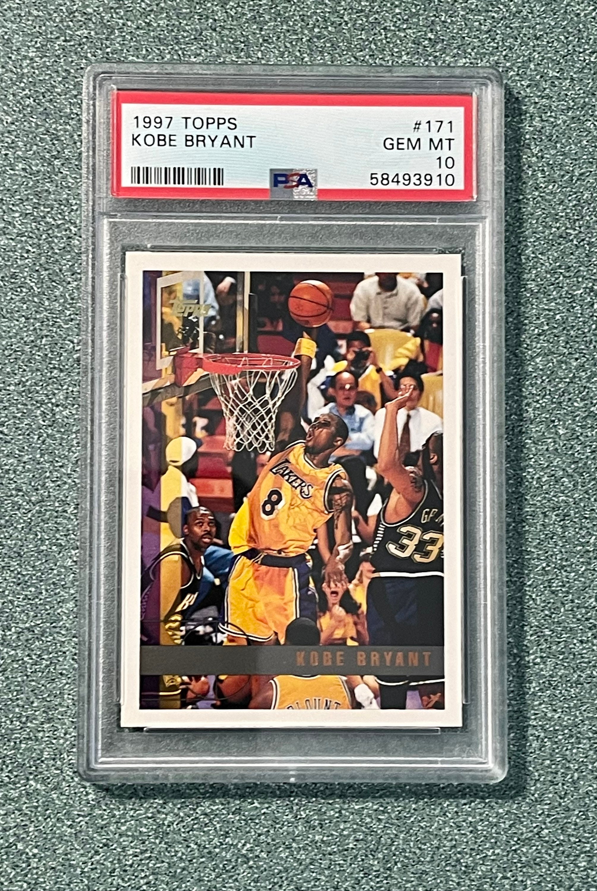 1997 Topps 171 Kobe Bryant PSA 10 Gem Mint Los Angeles Lakers - Etsy